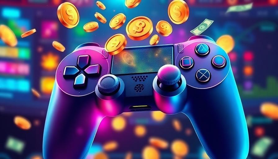 Gaming controller met gouden munten - verdien geld door games te spelen