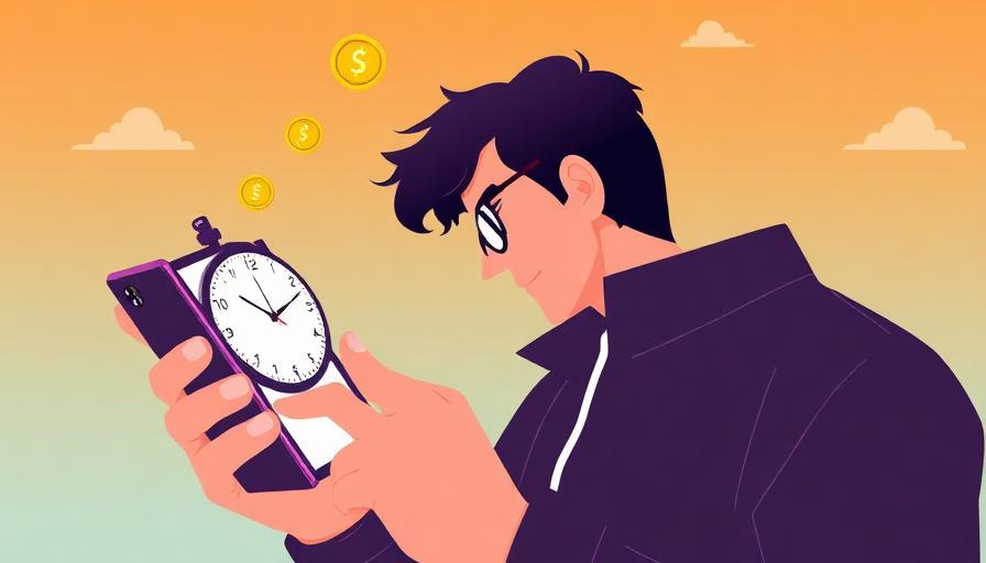 Persoon die snel geld verdient op smartphone binnen een uur