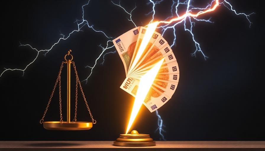 Scale with money and lightning bolt for legally earning fast