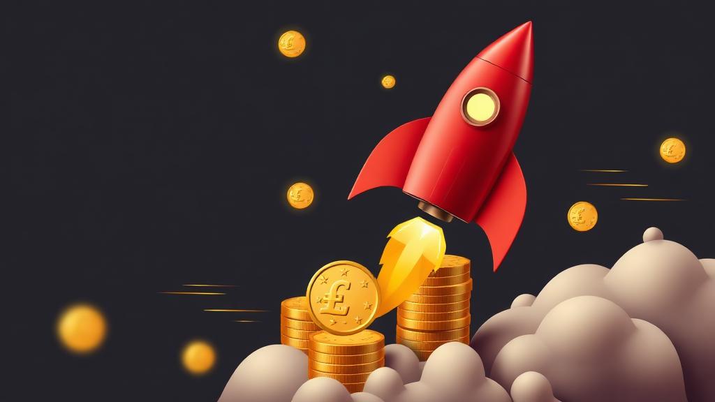 Rocket with money - symbolizes earning money fast online